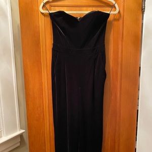 Express velvet strapless one piece